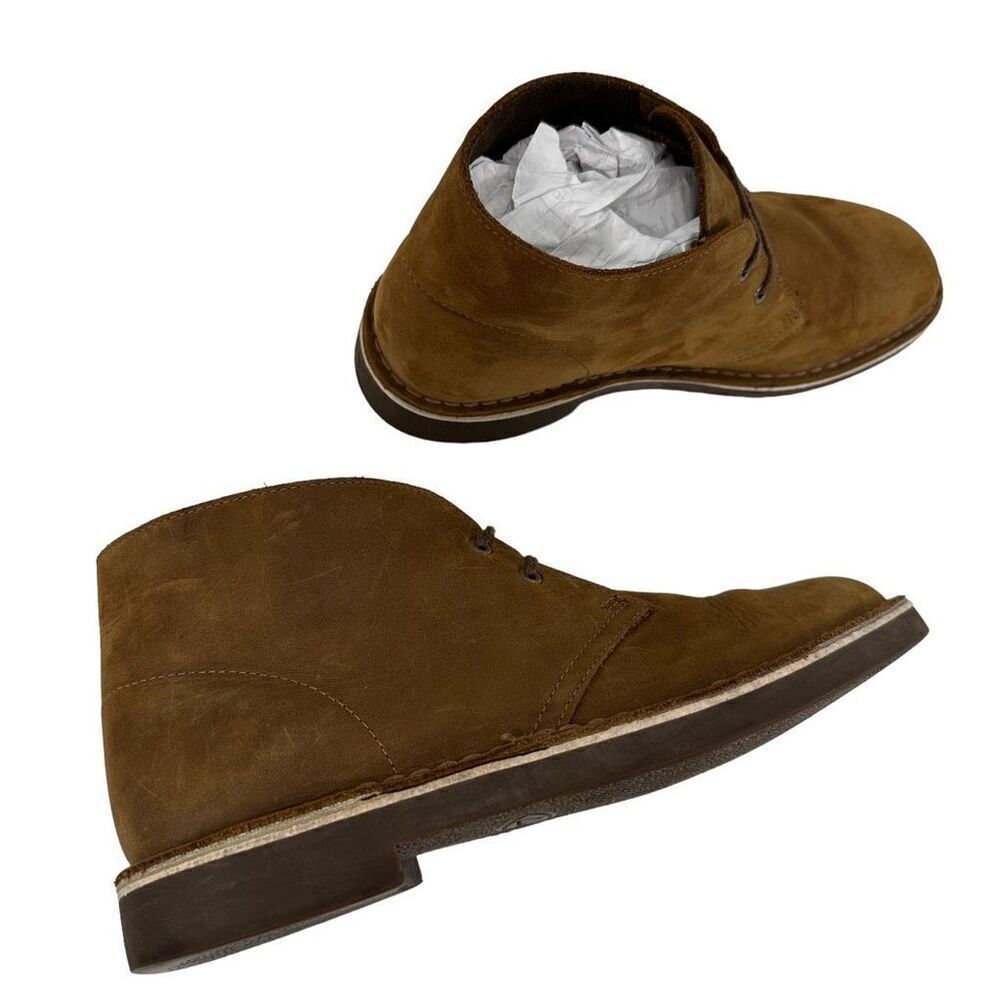 Clark’s Brown Nubuck Leather Chukka Boots Men’s Size 7 - Picture 8 of 9